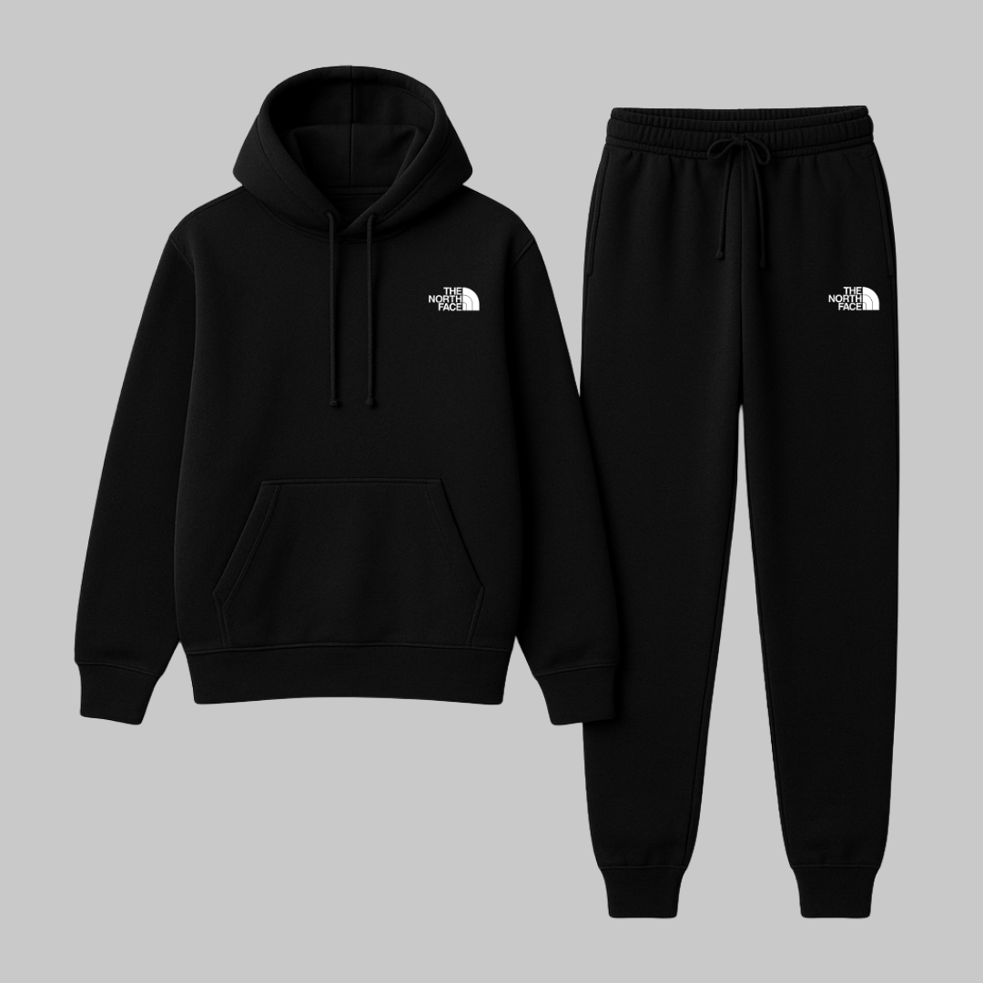 Czarny komplet dresowy North Face